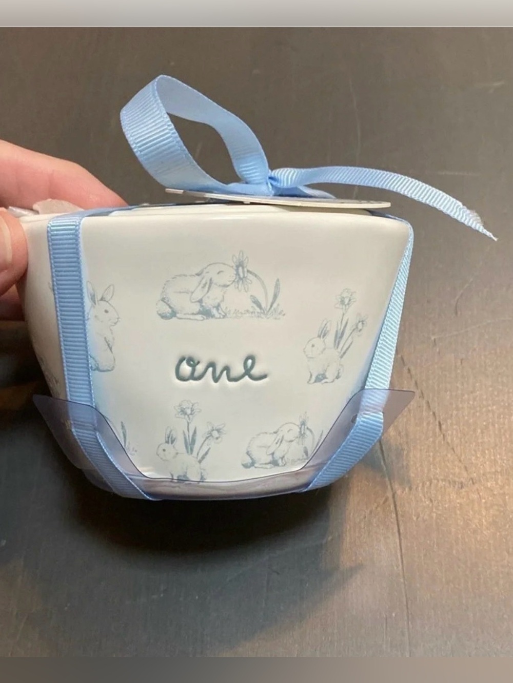 Rae Dunn Peter Rabbit Measuring Cups Set of 4 Blue White Spring Easter NWT